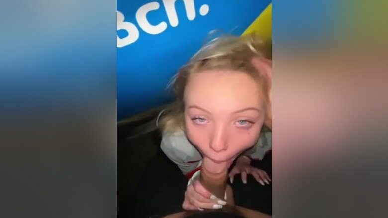 College Girl Being Used For Blowjobs Behind A Van